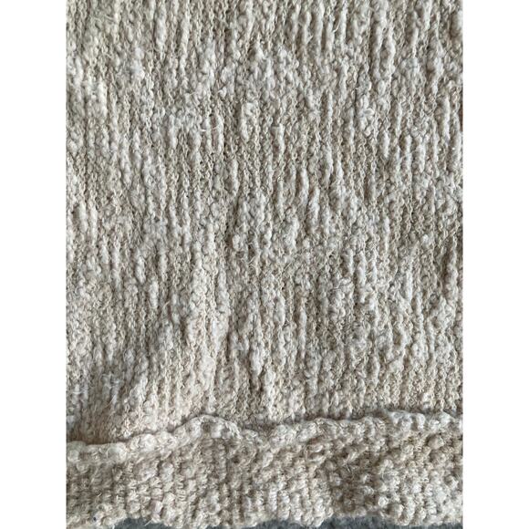 Free People Sweater Small Oversized Turtleneck Pullover Chunky Cream Beach Boho - Picture 5 of 16